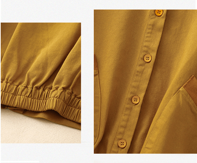 Simple Convenient Big Pockets Solid Color Coat