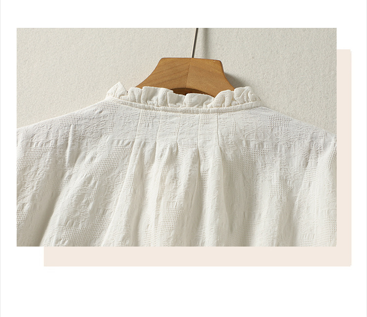 Elegant Retro Lace Long -sleeved Shirt