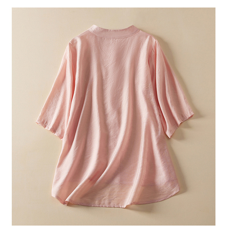 Chic Flowers Embroidery Loose Shirt