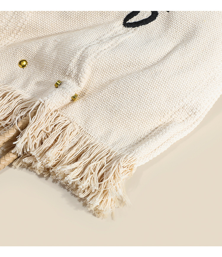 Fashion Simple Tassel Large Capacity Shoulder Bag