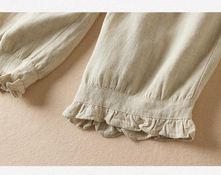 Retro Solid Color Lace Harem Trousers