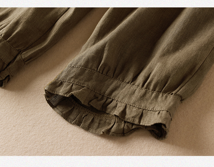 Retro Solid Color Lace Harem Trousers