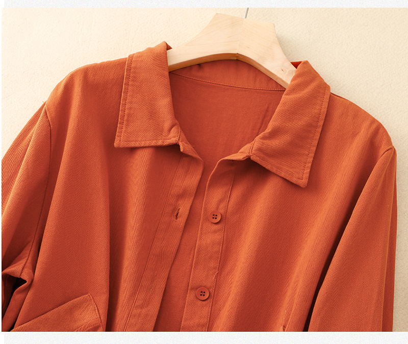 Simple Convenient Big Pockets Solid Color Coat