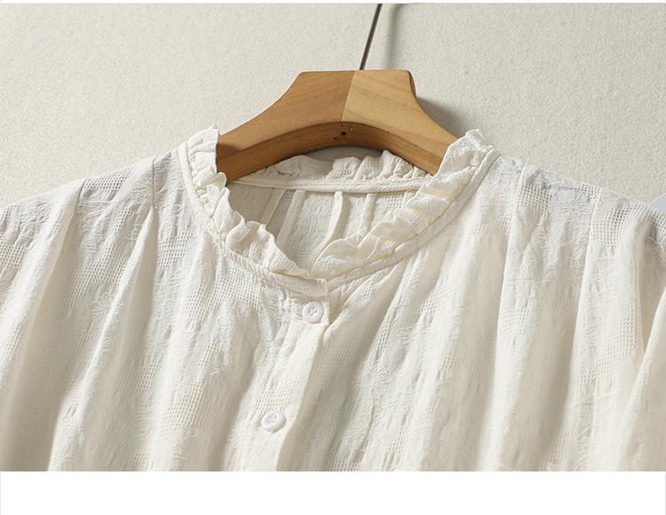 Elegant Retro Lace Long -sleeved Shirt