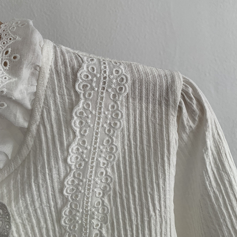 Classical Lace Long -sleeved Shirt