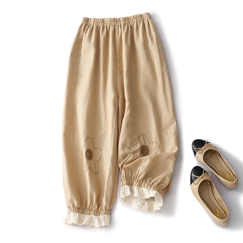 Chic Interest Embroidery Harem Trousers