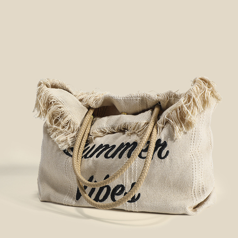 Fashion Simple Tassel Large Capacity Shoulder Bag