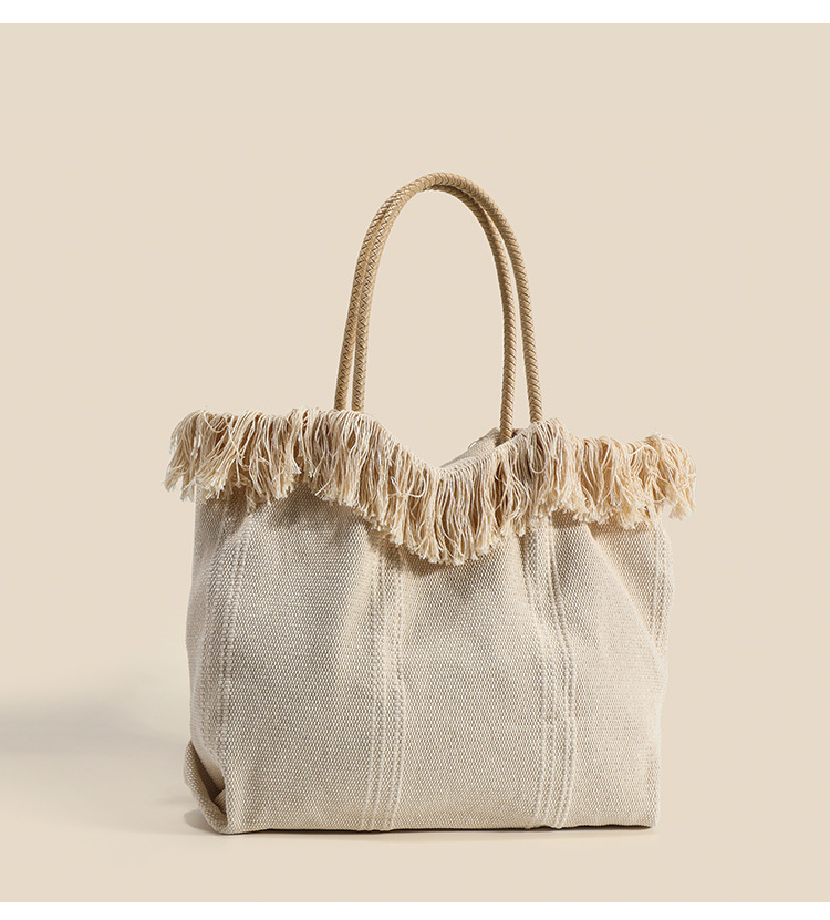 Fashion Simple Tassel Large Capacity Shoulder Bag