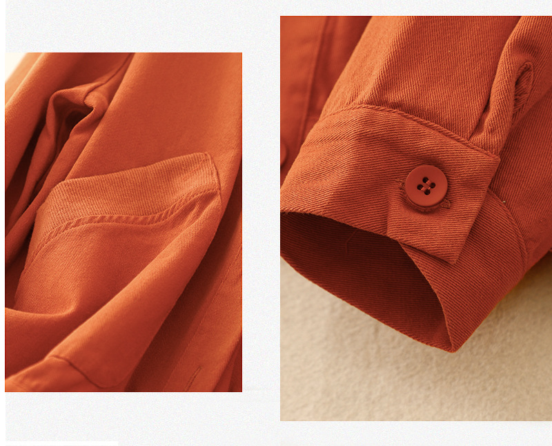 Simple Convenient Big Pockets Solid Color Coat