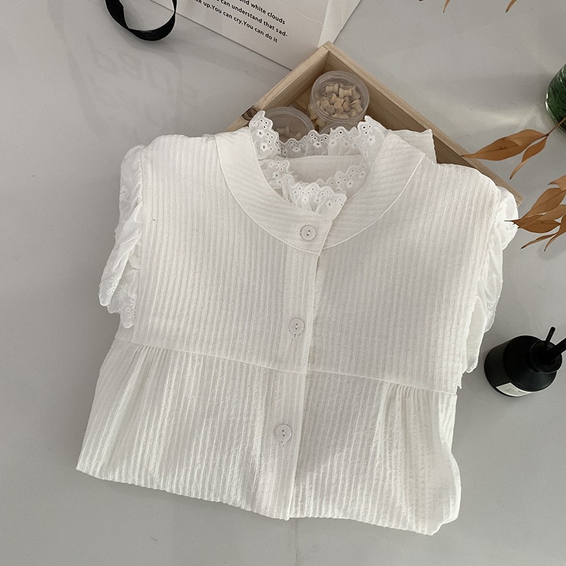 Elegant Classic Lace Long -sleeved Shirt