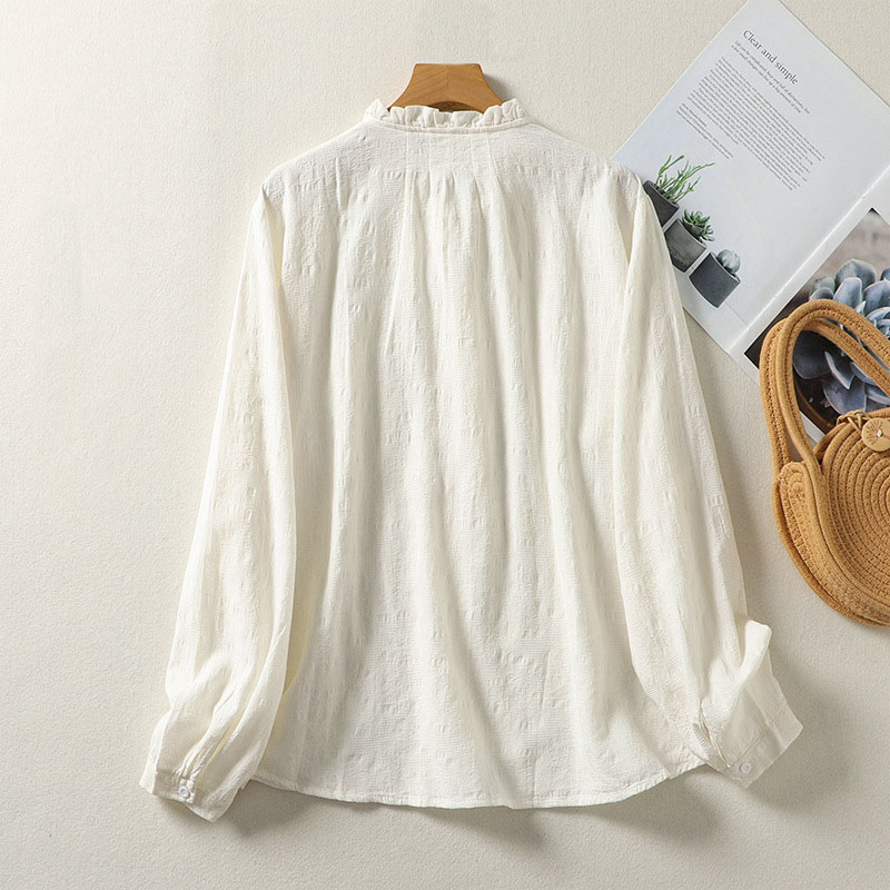 Elegant Retro Lace Long -sleeved Shirt