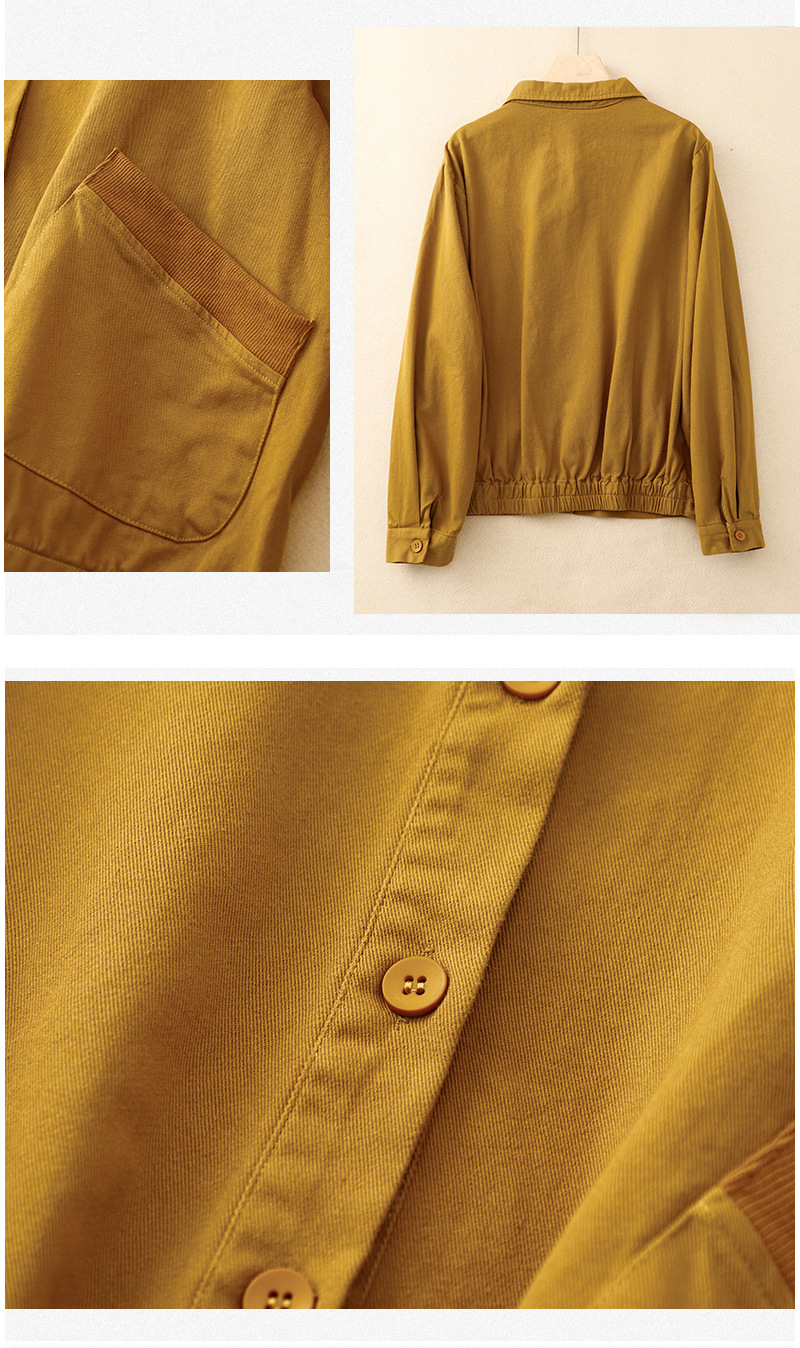 Simple Convenient Big Pockets Solid Color Coat