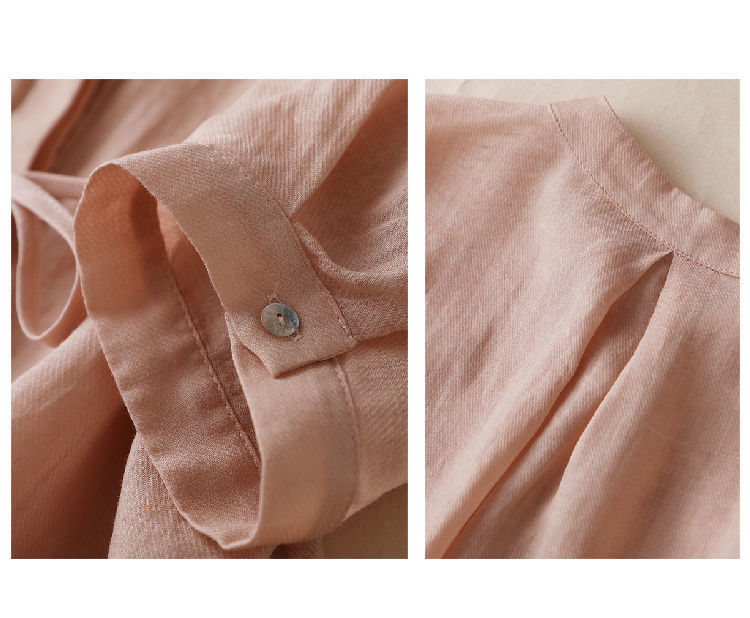 Retro Flower Embroidery Cotton Shirt