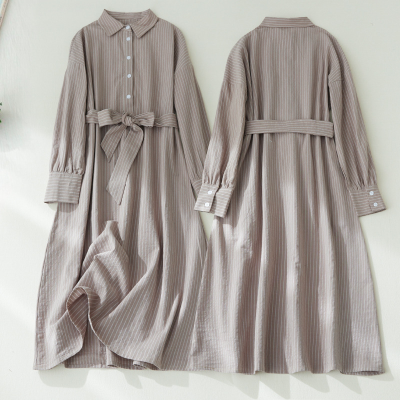 Retro Elegant Stripe Dress